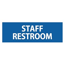 Signs ByLITA Basic Staff Restroom (Blue) - Large