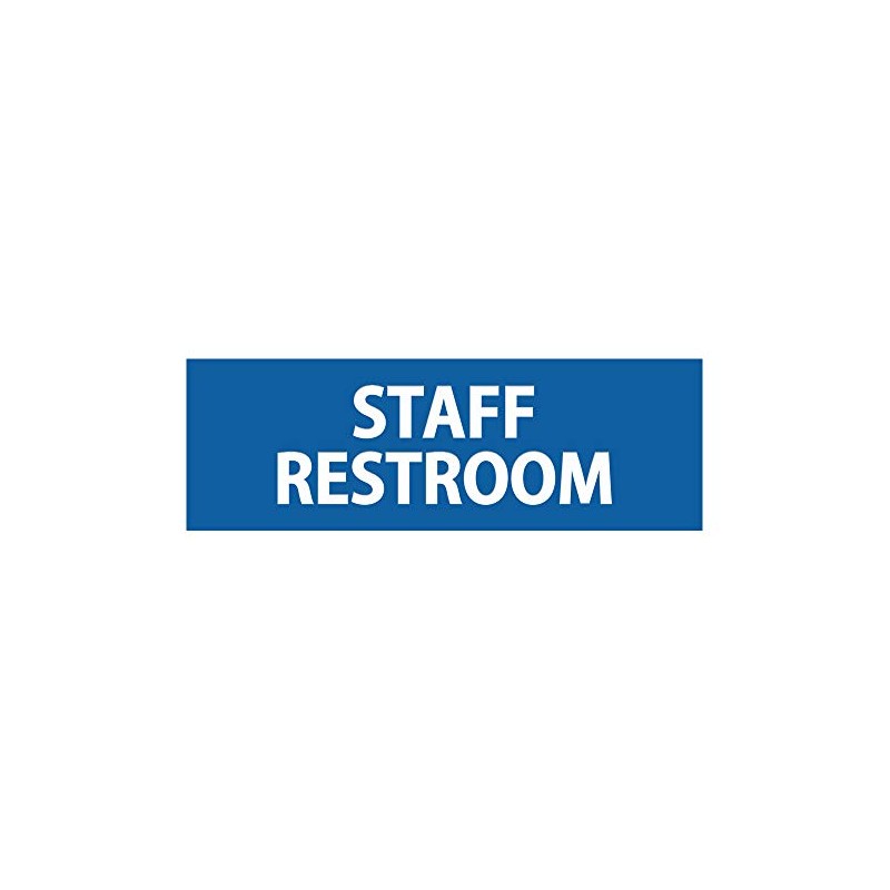 Signs ByLITA Basic Staff Restroom (Blue) - Large
