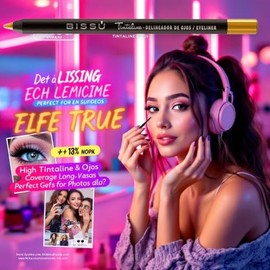 Tinta-line Ojos de Bissú - Definición y Color Intenso para Influencers y Tiktokers Mexicanas, 1.2g (09 Dorado)