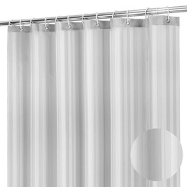 cloth polyester shower curtain liner bathroom fabric white 72x72in