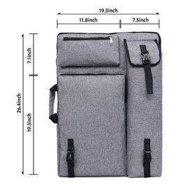 AfinderDE Drawing Board Backpack 66 cm x 48 cm (DIN A2) 7K Artist Carry Bags Multifunctional Drawing Board Bag Beginner Art Bag Made of Waterproof Durable Nylon
