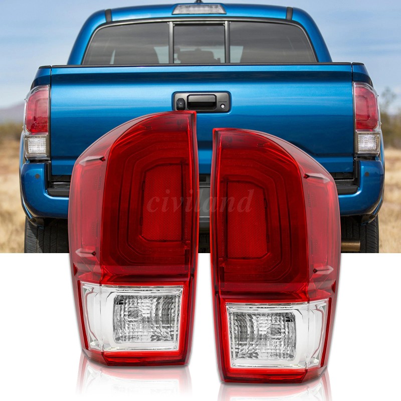 Left+Right Tail Lights Brake Lamps for 2016 2017 2018-2023 Toyota