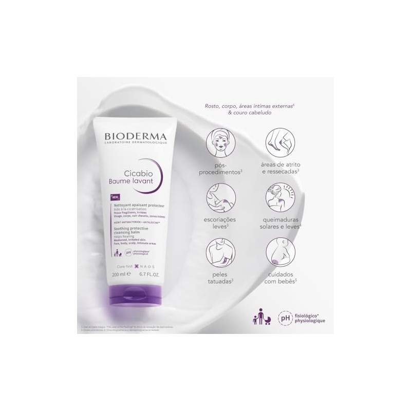 BIODERMA, Cicabio, Bálsamo Lavant, Limpieza que Calma Malestar, Skincare Piel