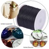PH PandaHall Black Waxed Polyester Cord, 116 Yards 0.5mm Round