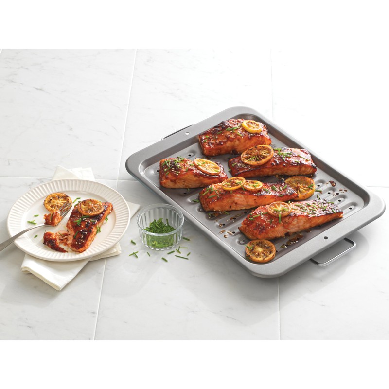 GoodCook Everyday Nonstick Steel Broiler Pan, 11.5" x 14.25", Gray