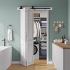 SMARTSTANDARD 60" Bifold Sliding Barn Door Hardware Kit, 5ft Top