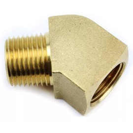 JCAPUSA 3/8" Male to 3/8” Female 45 Degree Street Elbow Solid Brass Pipe Fitting