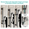 AULEEND Shower Slide Bar Handheld Shower Head with Hose, 5-Function