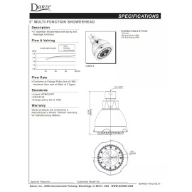 Danze D460014BN Lot of 2 Brushed Nickel 2.5gpm Shower Head multi function spray