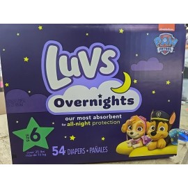 Luvs Diapers Overnight Size 6  Baby Diapers 54 Count Box