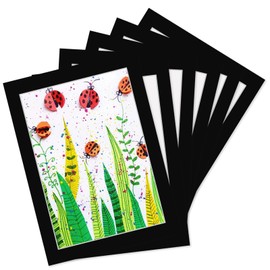 Haojiaho 6 Piece Photo Frame for Exhibition, A4 Size, For Art Training Rooms, Art Frame, Wall Hanging, Cardboard, Ultra Lightweight, Black, Painting Classroom, Picture Exhibition, Paper Photo Frame,