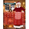Ahititi Mrs Claus Costume Adult Women Christmas Santa Dress Long