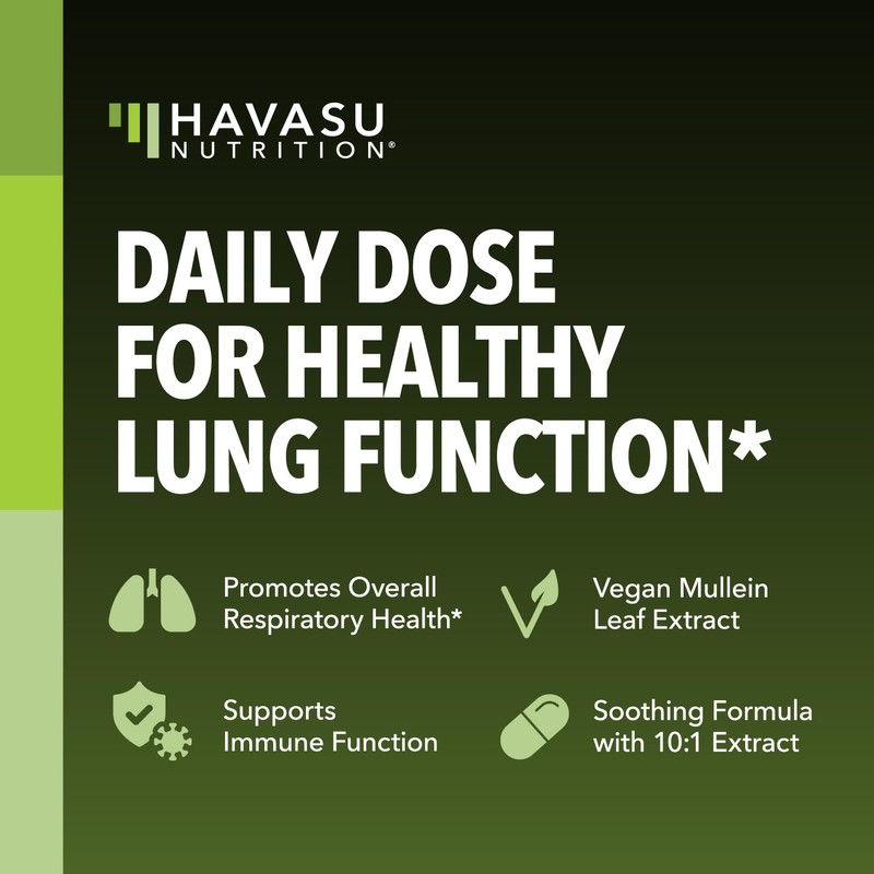 Mullein Leaf Capsules for Respiratory Health - 5000mg Extract 10:1