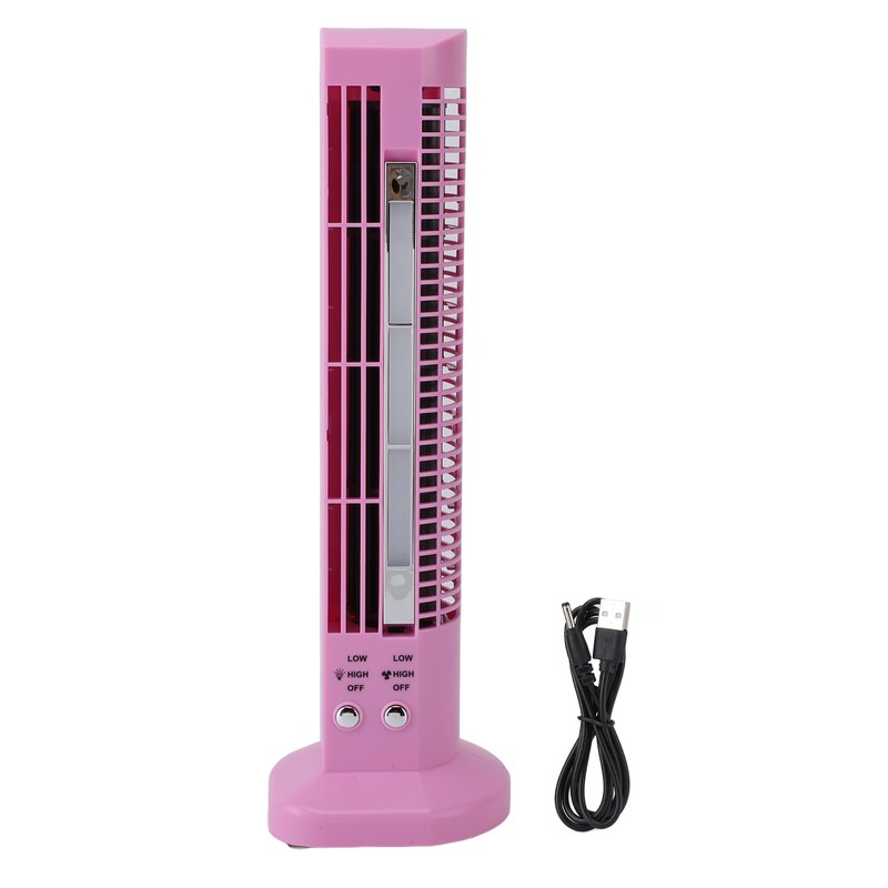 Mini Desktop Tower Fan Bladeless Portable Fan with Light for