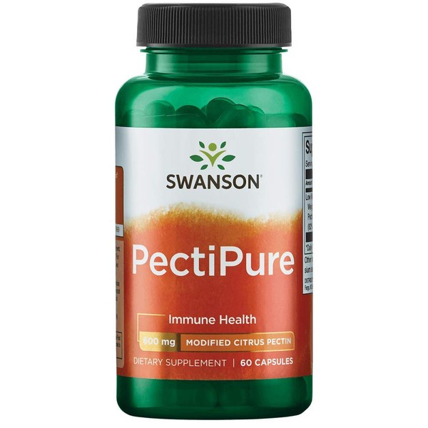 Swanson Pectipure Modified Citrus Pectin 600 Milligrams 60 Capsules