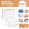 JYPS Laundry Box,Acrylic Dishwasher Pod Holder with 2 Lids,Powder Dispenser,Drying