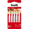 kwb 5 x Jigsaw Blades Laminate (Suitable for Laminate, Hardwood,