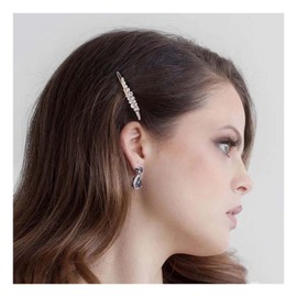 Cimenexe Vintage Crystal Hair Clip Leaf Cz Hair Barrette Gold Leaf Hairpin Rhinestone Hair Pins Clips Shining Bridal Headwear Decorative Glitter Sparkly Hair Clip Hair Accessories Jewelry for Women