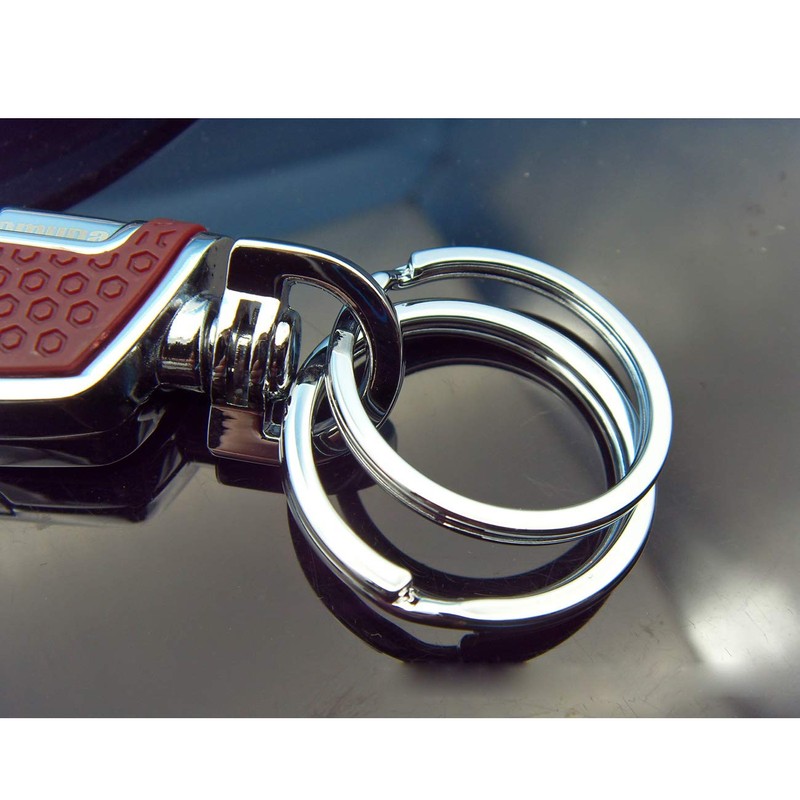 Techson Key Chain with Clip Hook and 2 Extra Detachable