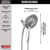 Delta 4-Setting In2ition 2-in-1 Dual Shower Head with HandHeld Spray,