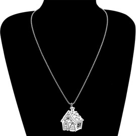 DOWAY - Collar con colgante de aleación esmaltada, diseño de muñeco de nieve, para mujeres y niñas, Esmalte, Arenisca