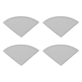 PATIKIL Corner Bookmarks, 4 Pack Book Marks Paper Page Markers Clip PU Leather Gift for Men Women Teacher Reader Book Lover Writers, Light Grey