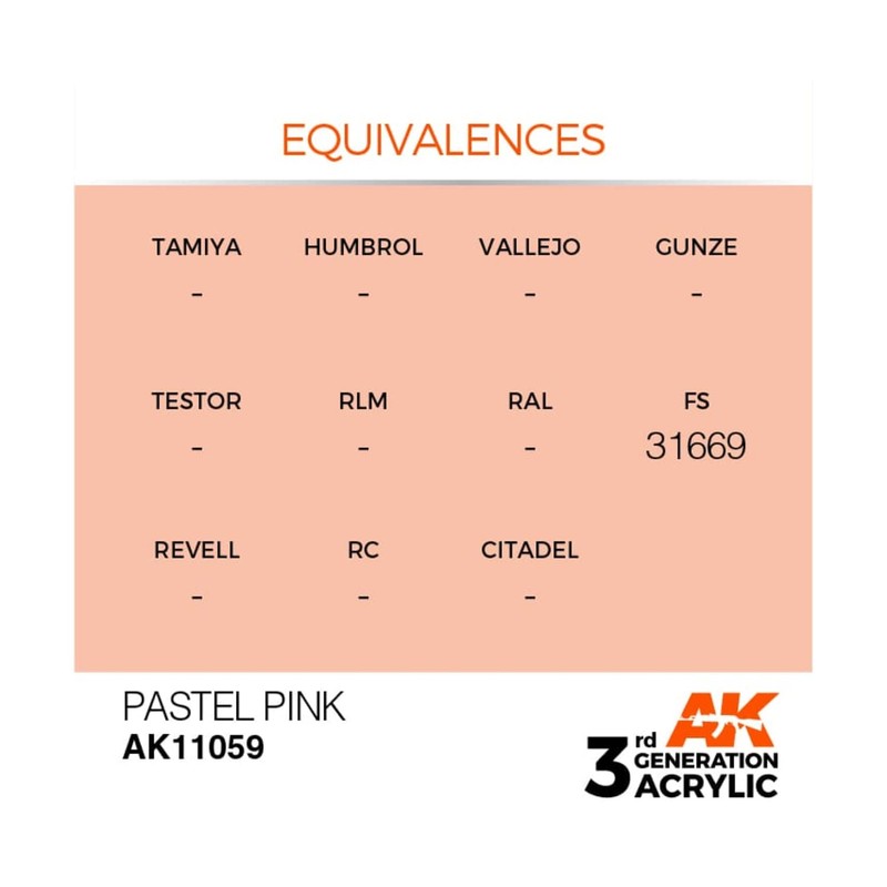 AK Interactive 3rd Gen Acrylic Pastel Pink 17ml