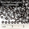 MajorCrafts 500pcs 6mm Flat Back Half Round Resin Pearls Craft
