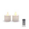 Luminara Flameless Tealight Candles (Unscented, Ivory 2-Pack) - Real-Flame Effect,
