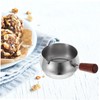 Gatuida Versatile Sauce Dishes Stainless Steel Sauce Pan Wood Handle