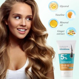 2 cremas de masaje para el cuero cabelludo al 5% del crecimiento del cabello, crema profesional para el cuidado del cabello, anti-pérdida de cabello c