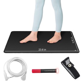 Grounding Mat Earth Connected Mat 11.8"x23.6" Grounded Mat for Desk,Feet,Dogs with Bracelet,Testing Pen,Grounding Cord