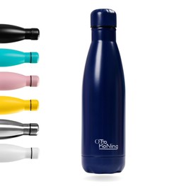 Stainless Steel Water Bottle 500ml - Otto Koning - Double-Walled Vacuum Insulated Thermos Flask. Keeps Cold Drinks 24 Hours and Hot Drinks 12 Hours. Leak-proof Thermos Flask, BPA-Free