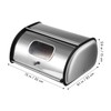 PRETYZOOM Stainless Steel Bread Storage Box Large Capacity Roll Top