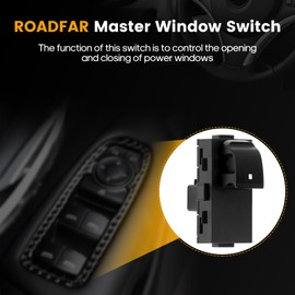 ROADFAR Power Window Switch Rear Driver or Passenger Side 22895545 fits for 2006-2011 Buick Lucerne 2007-2013 Chevy Avalanche 1500 2008-2013 Chevy Silverado 1500 2500 3500/GMC Sierra 1500 2500 3500
