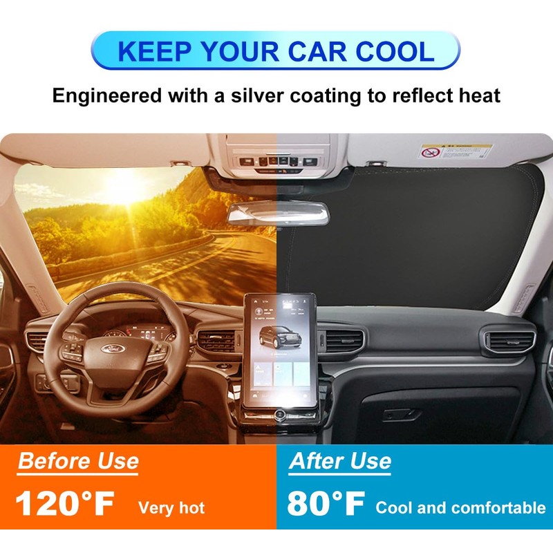 Windshield Sun Shade for Ford Explorer 2020 2021 2022 2023