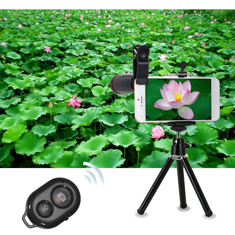 10PCS 8X Telephoto Mobile Phone Lens Universal Detachable Clip-on Lens