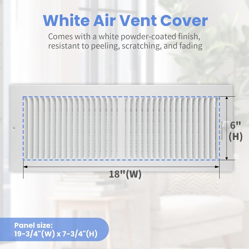 18 x 6 Inch [Duct Opening] Air Vent Covers for