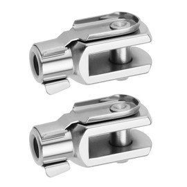 Be In Your Mind 2Pcs M6x1 Thread 32mm Length Air Cylinder Rod Clevis End Clevis Fork End Yoke Joint with Spring Pin Steel Zinc Plated Y Connector for Electronic Automatic Equipment