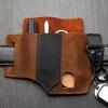 Multitool Flashlight Sheath Belt Leather EDC Pocket Organizer Pen Holder