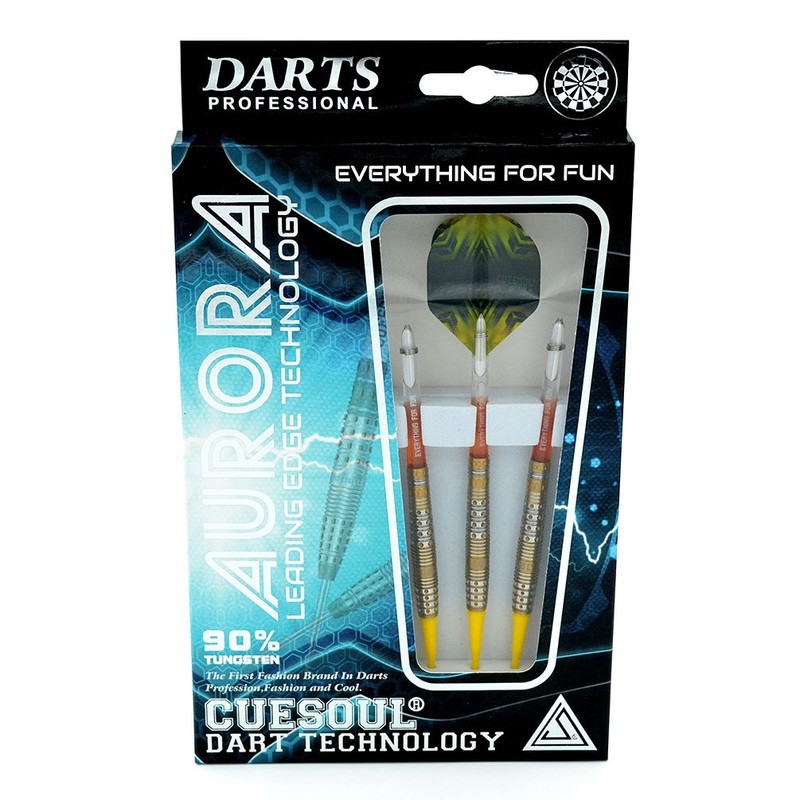 CUESOUL AURORA SERIES 18g Soft Tip Tungsten Dart Set, Titanium