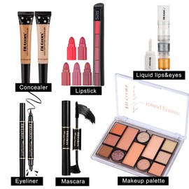 EnMart Makeup Kit for Women Full Kit, All in One Makeup Gift Set, Make-up Sets with Blush Eyeshadow Powder Palette Lipstick Mascara Liquid Eyeliner Pencil Glitter Liquid Eyeshadow Lips Set Concealer