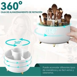 Organizador de Escritorio Giratorio 360 Grados -Organizadores de Maquillaje,Portalapiz para Escritorio,Organizador Multiusos Para Dormitorio, Cocina, Oficina, Etc.…