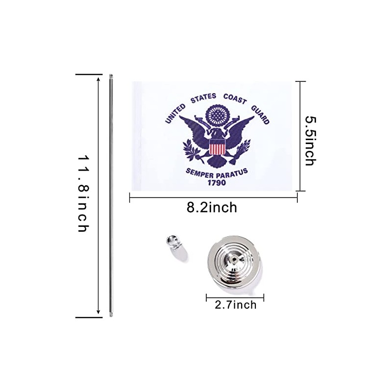 WXTWK American flag table flag (Coast guard flag)