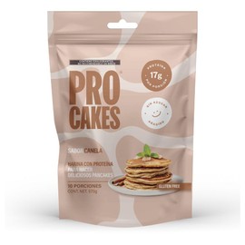 PROCAKES - Harina para Hot Cakes Alta en Proteína - 17 g de Proteína por Porción - Sabor Canela, Sin Gluten - Perfecta para Desayunos Saludables y Nutritivos - 10 Porciones - 570 g