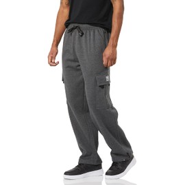 Pro Club Men's Heavyweight Fleece Cargo Pants, Medium, Charcoal