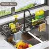 Kitchen Sink Caddy,Sponge Holder with Automatic Drainage, Perfect for Organizing
