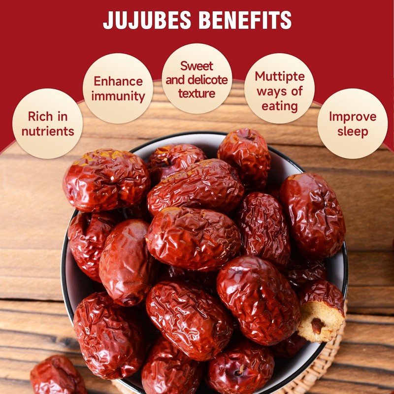 Premium Jujube Dates，Red Dates Organic1.5Lb(680g),Selected 100% Natural Dried Dates,Perfect for