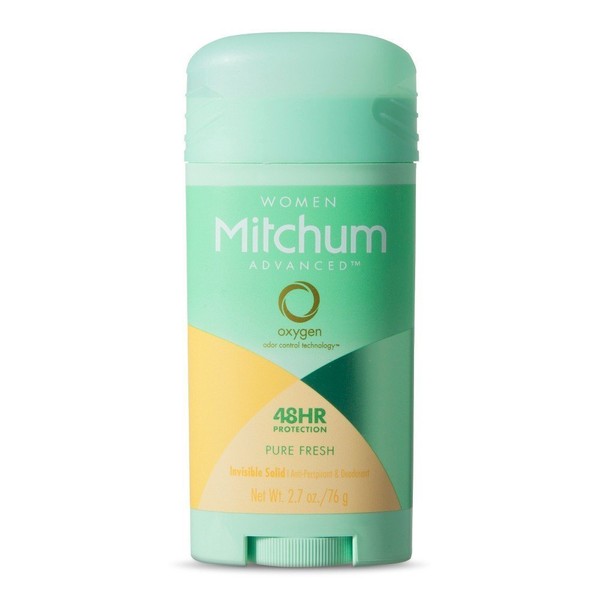Mitchum For Women Advanced Control Anti-Perspirant Deodorant Invisible Solid Pure Fresh 2.70 oz (Pack of 6)
