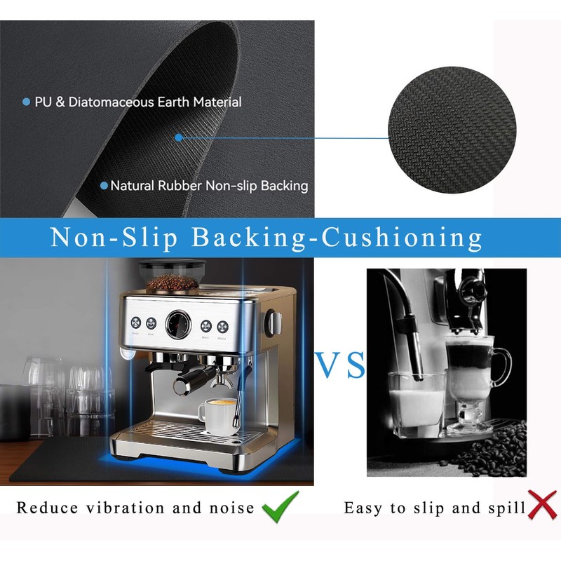 Coffee Mat for Countertops ,Coffee Bar Accessories Fit Under Coffee